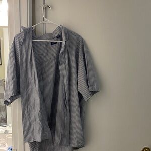 Casual Blue Striped Shirt